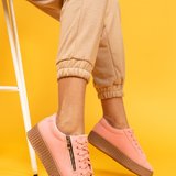 Pantofi sport pink suede 6SP789-6